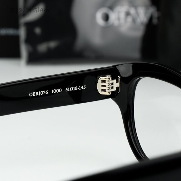 Off-White Men Eyeglasses Black Square OERJ076 STYLE 76 1000 NEW AUTHENTIC - Picture 6 of 8